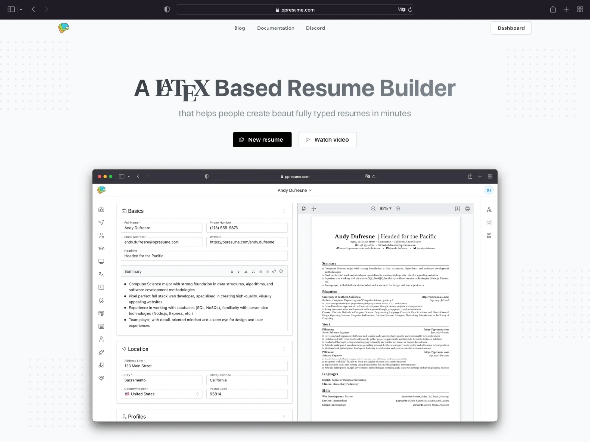 PPResume screenshot