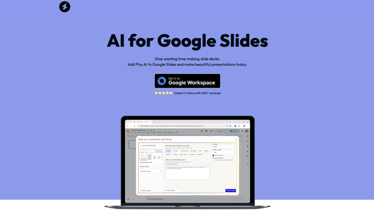 AI for Google Slides screenshot