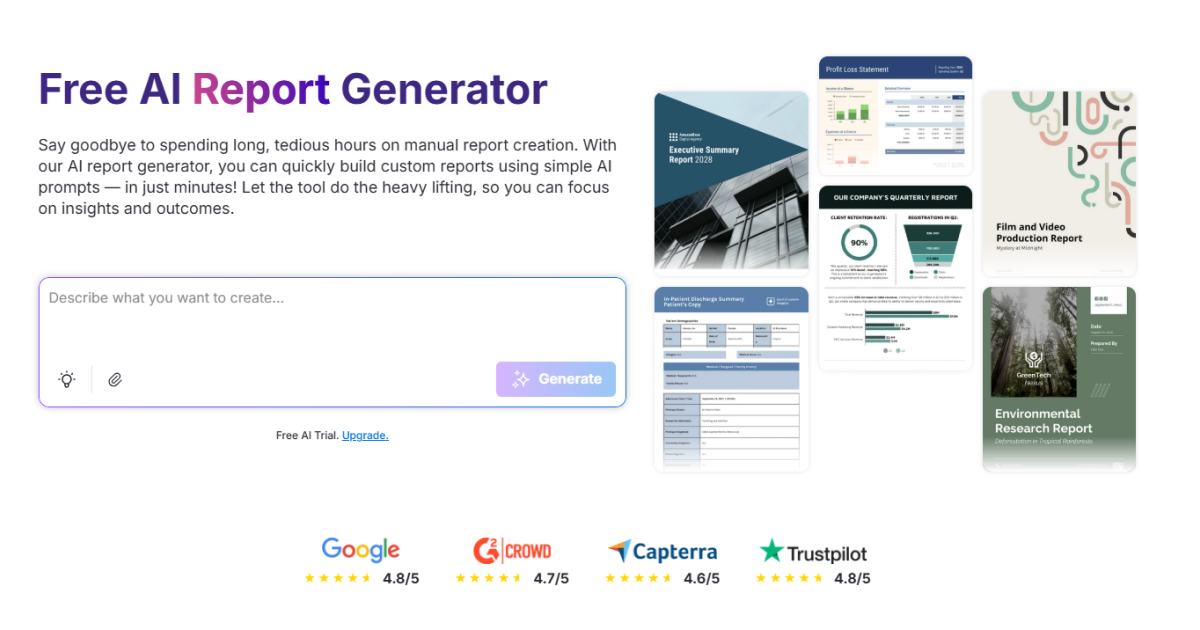 AI Report Generator screenshot