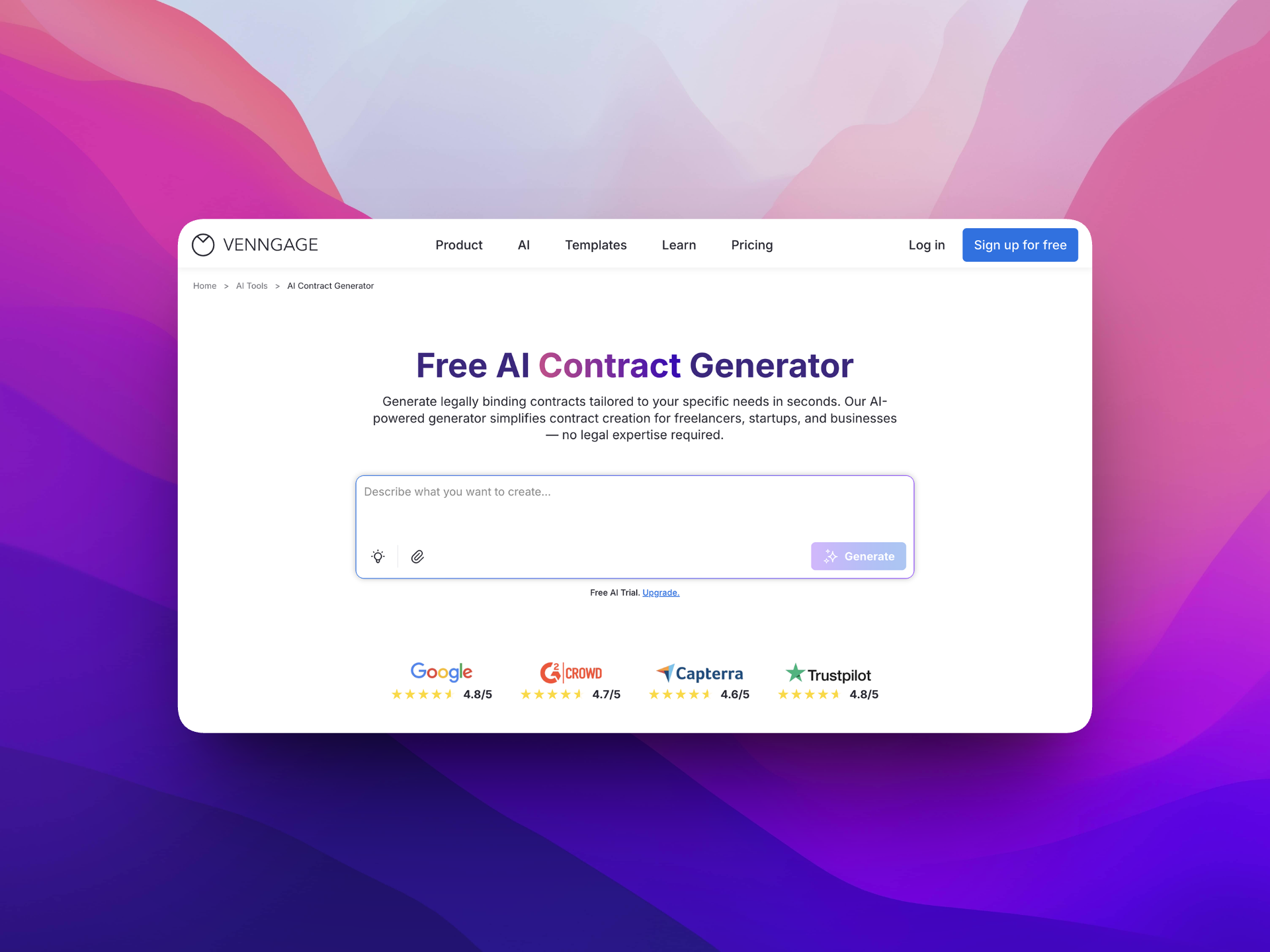 AI Contract Generator screenshot