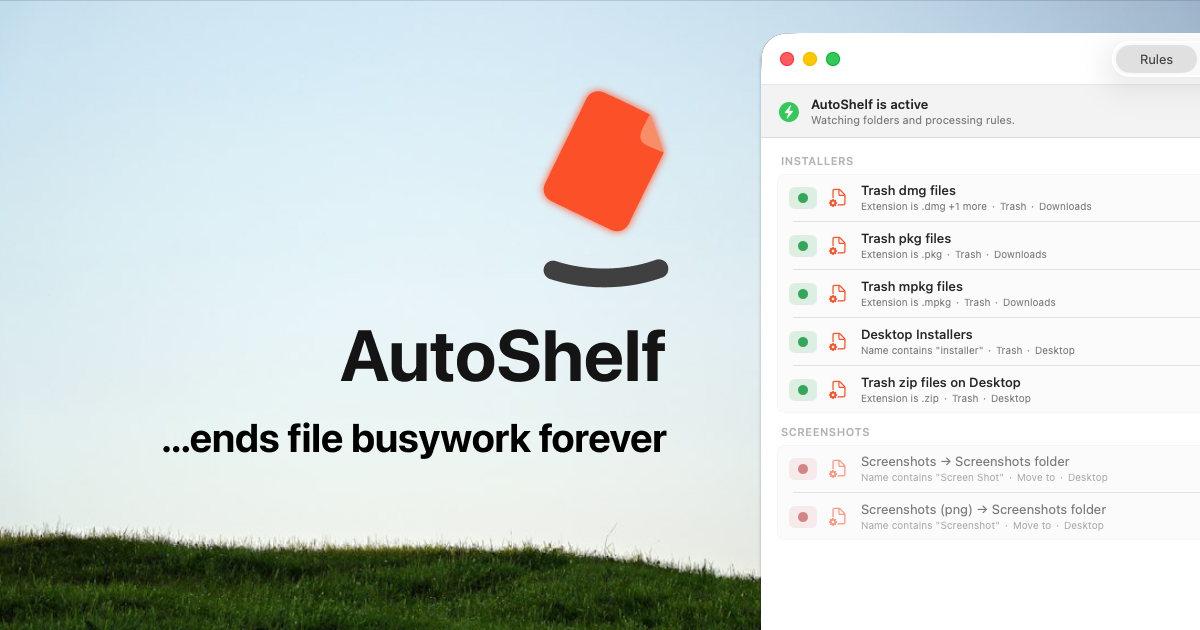 AutoShelf screenshot