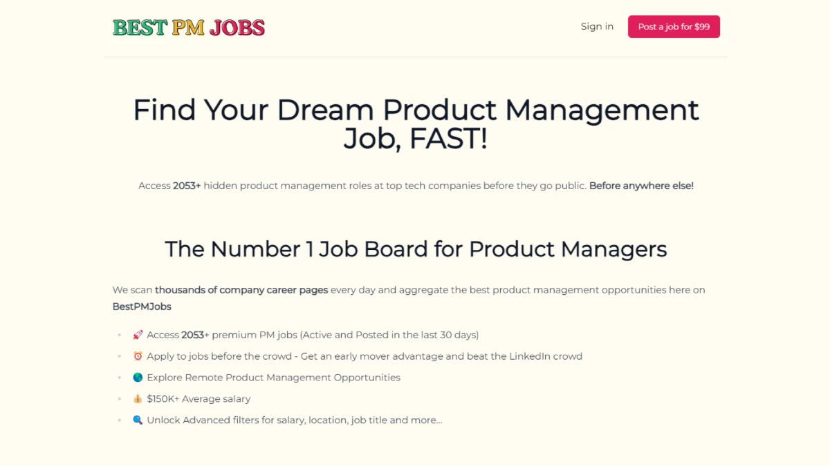 Best PM Jobs screenshot