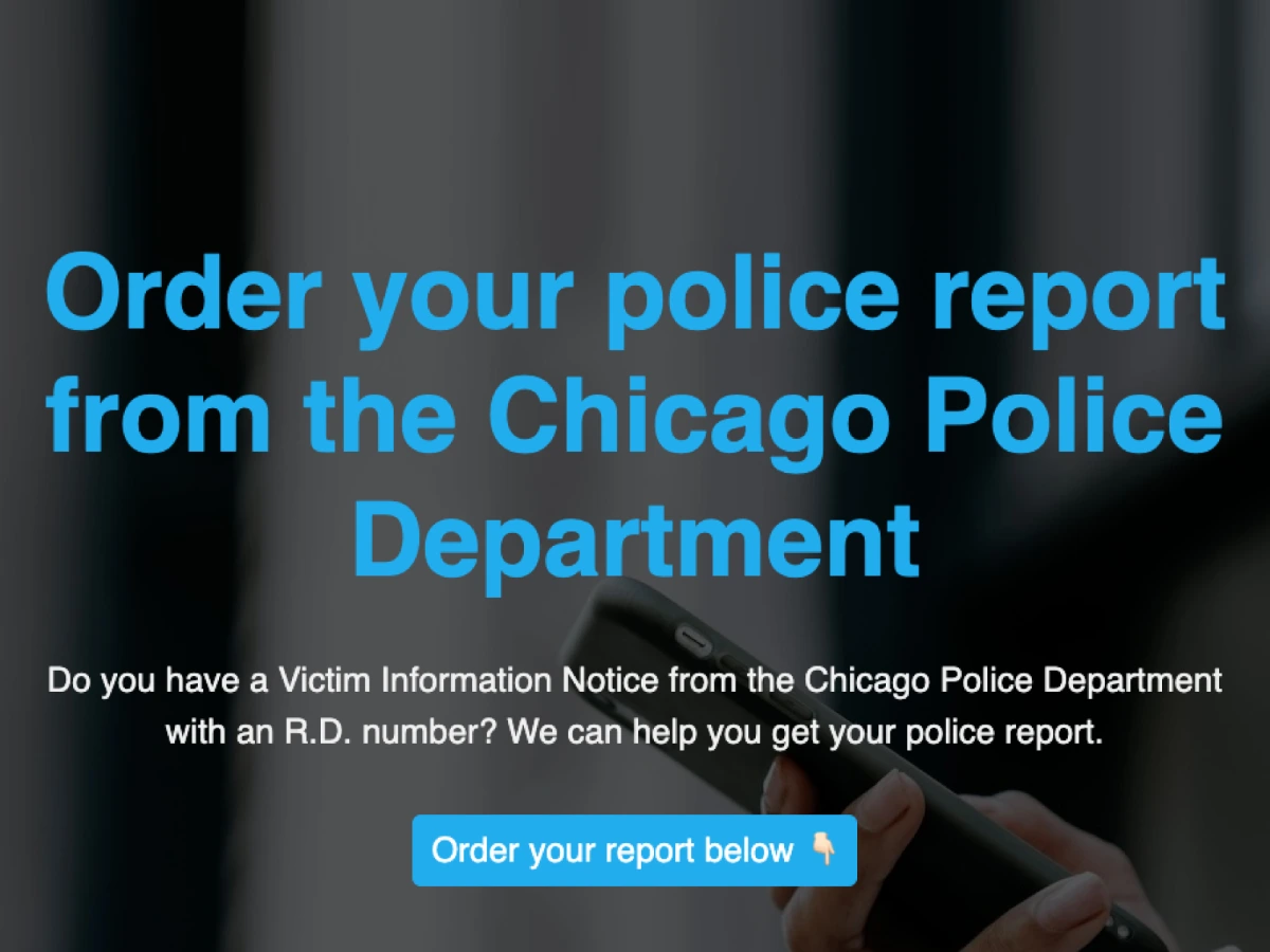Chicago Police Report screenshot