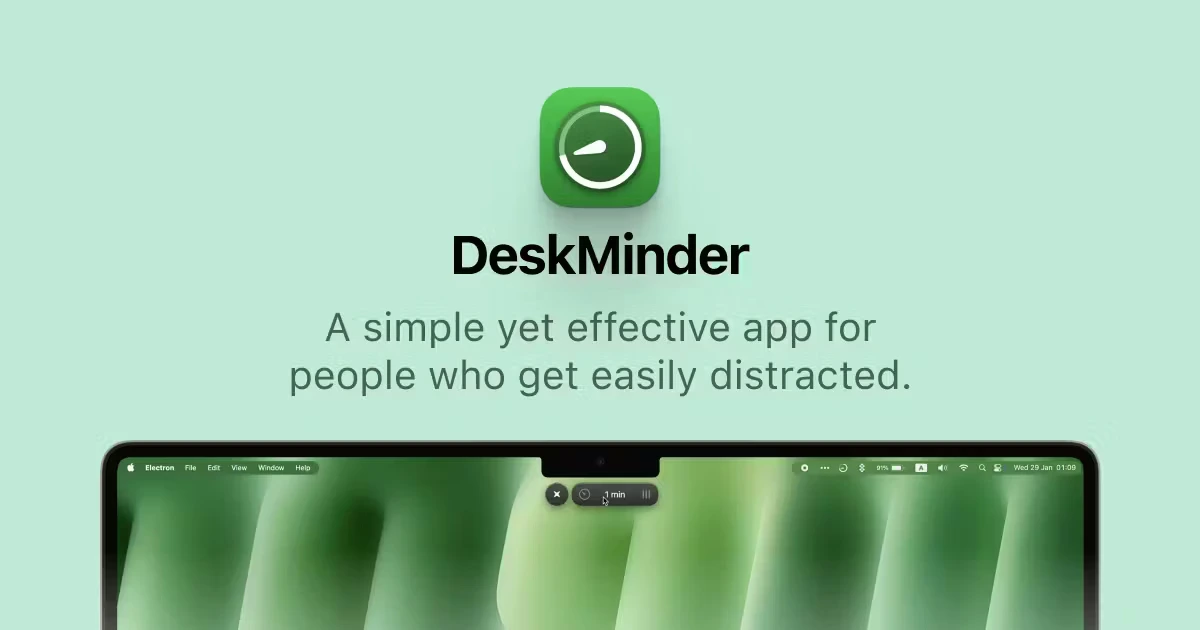 DeskMinder screenshot