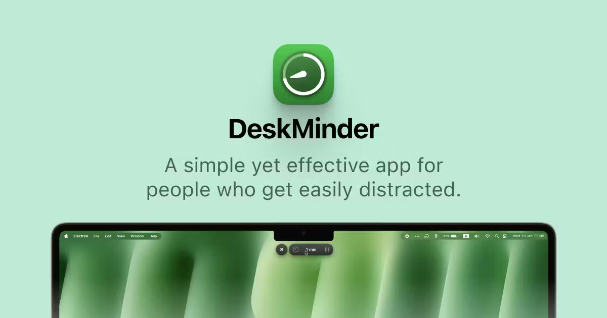 DeskMinder screenshot
