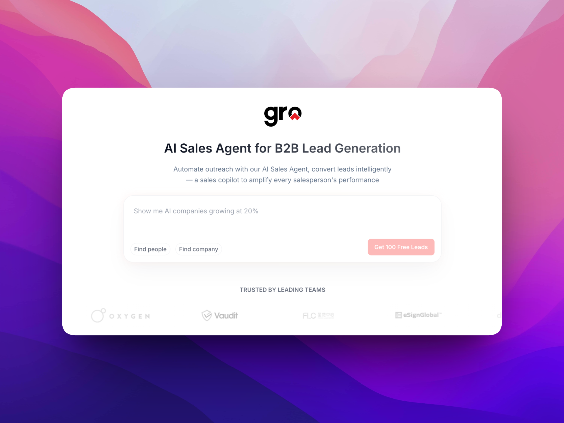 Gro screenshot