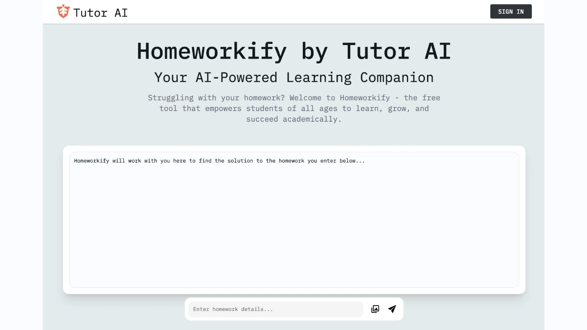 Homeworkify by Tutor AI product thumbnail