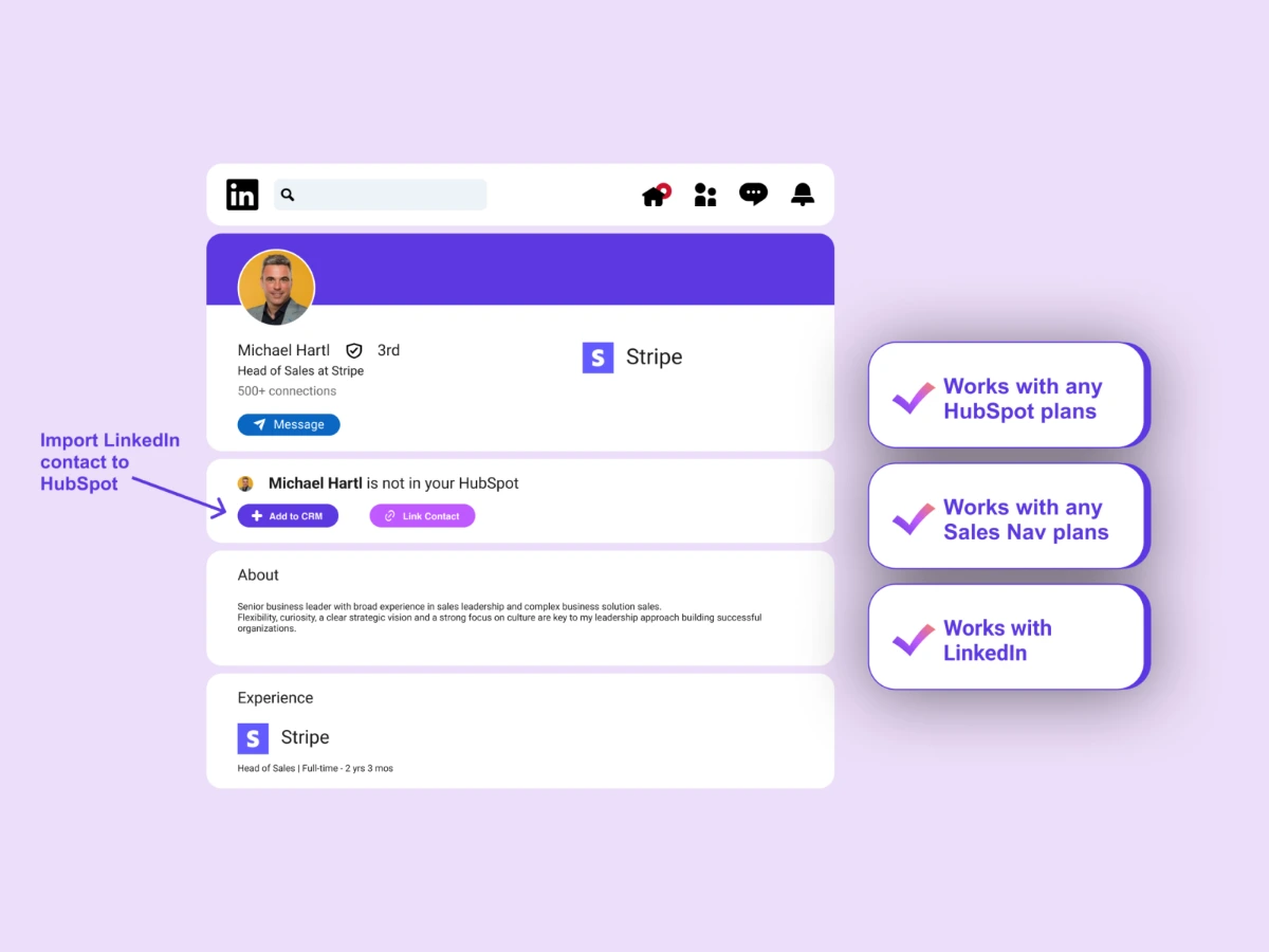 Hublead screenshot