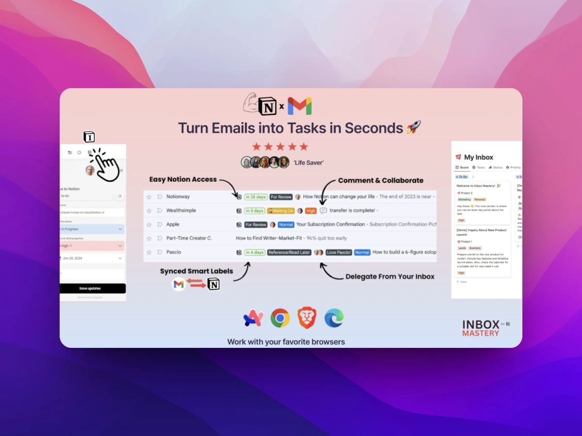 Inbox2Action screenshot