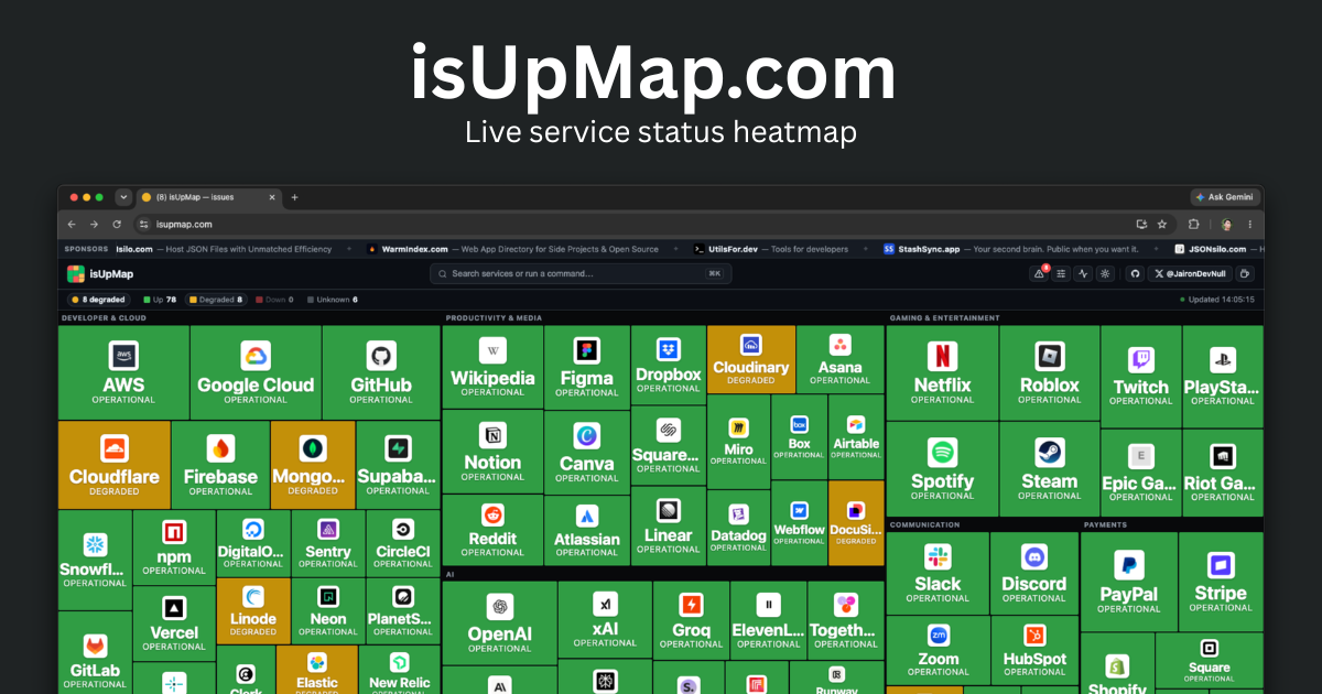 isUpMap screenshot