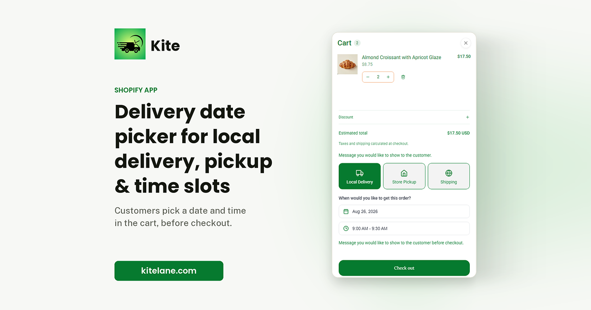 Kite Delivery Date picker product thumbnail