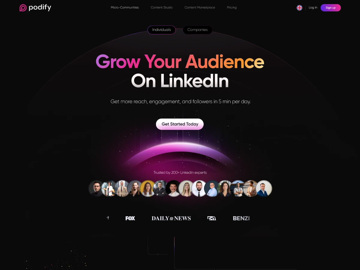 Podify.io screenshot