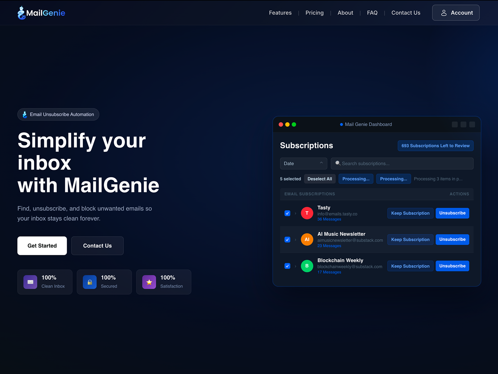MailGenie screenshot