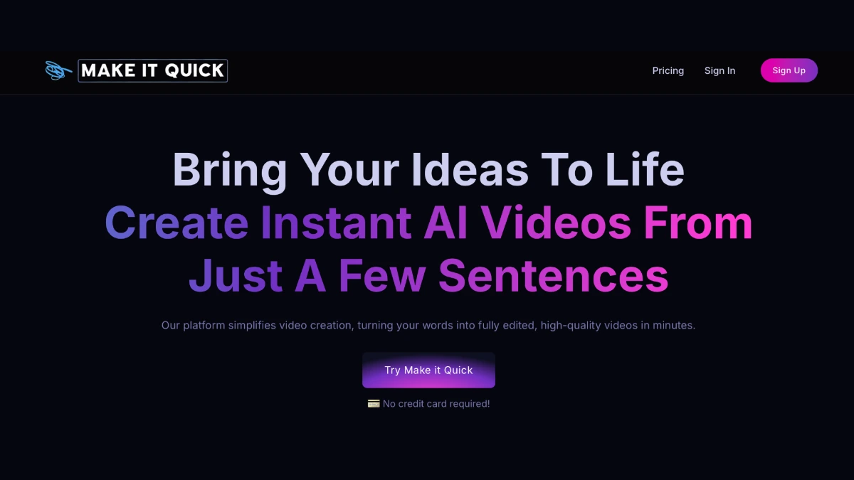 Make It Quick screenshot