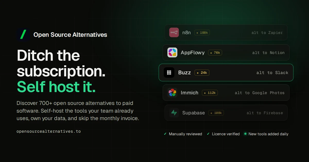 Open Source Alternatives screenshot