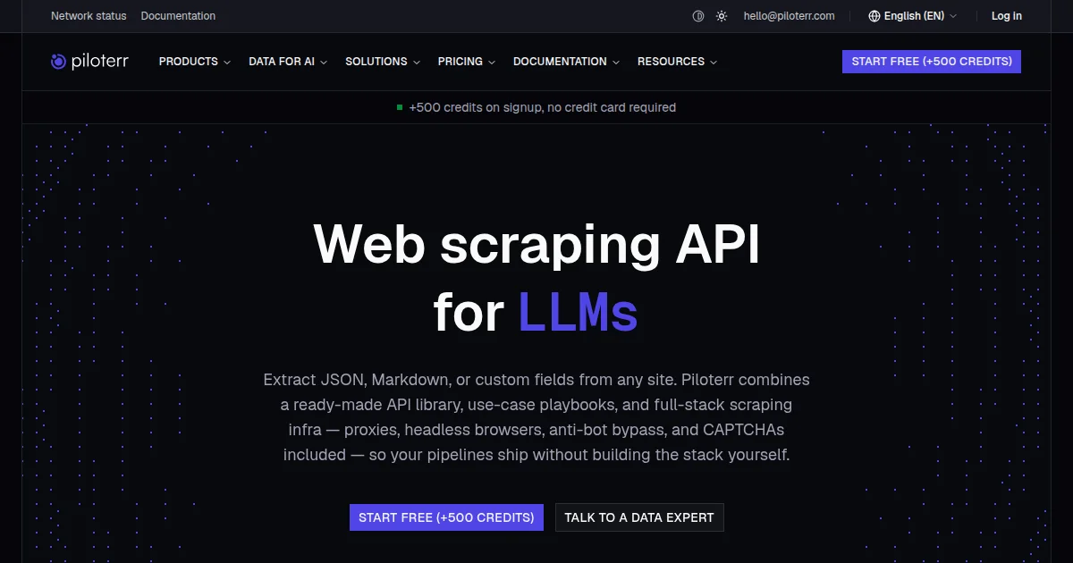 Piloterr screenshot