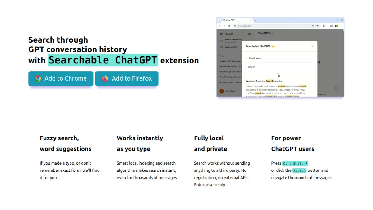 Searchable ChatGPT product thumbnail