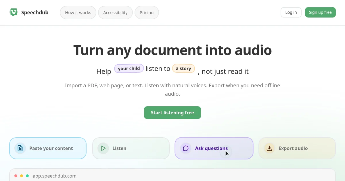 Speechdub screenshot