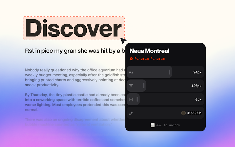 Typeface screenshot